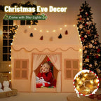 Kids Play Tent Indoor: with Mat, Tassel Garland, Star Lights - Toddler Girl Tent Indoor Playhouse for Toddlers Kids Toys