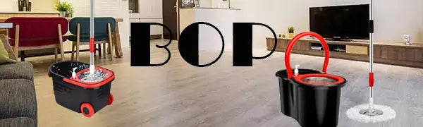 360° Spin Mop & Bucket Set — Self-Wringing, 3 Microfiber Heads