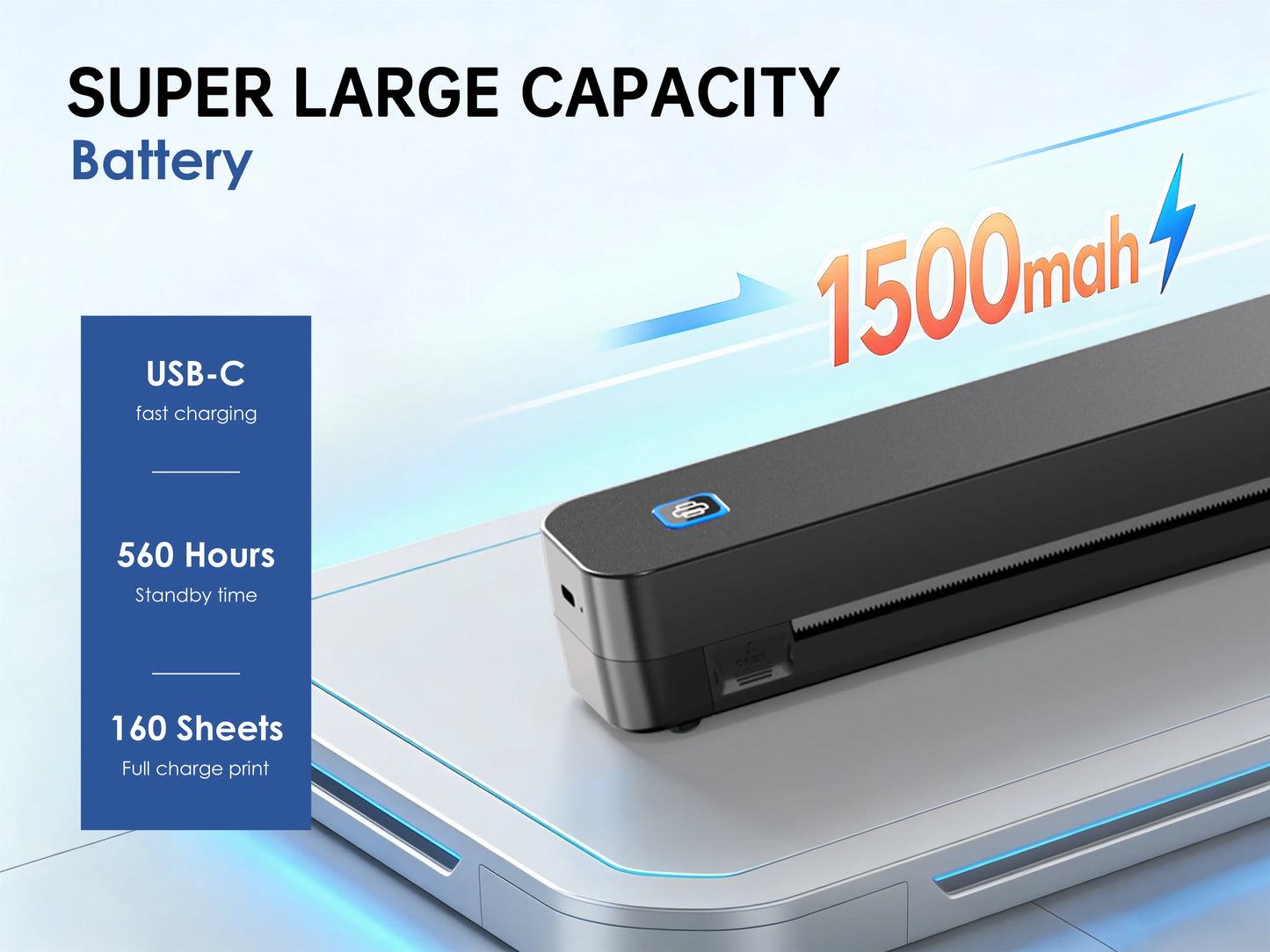 Mini Portable A4 Thermal Printer — Inkless HD for Photos & Documents