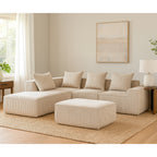 Sectional boneless Couch with L-Shape Chaise,Modern  Modular sleeper Sofa with Deep Seat, Upholstered Couches for Room