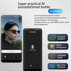 SENBONO AI Translator Smart Glasses With 8MP Camera Take Videos And Photo Sunglasses BT Call for Men Women 4K HD Fashion Glasses