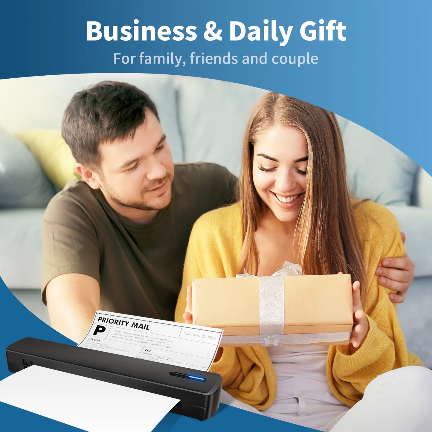 Wireless A4 Thermal Printer — Inkless, Works with iPhone & Android