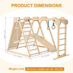 Indoor Playground Jungle Gym, Toddler Climbing Toys for Kids 1-6 Years, Indoor Toddler Gym Play Set with Slid, Climbing Wall
