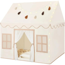 Kids Play Tent Indoor: with Mat, Tassel Garland, Star Lights - Toddler Girl Tent Indoor Playhouse for Toddlers Kids Toys