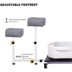 Reclining Pedicure Chair No Plumbing with Foot Massage Basin, Hydraulic Adjustable Pedicure Chair, 360° Rotation Beauty Spa