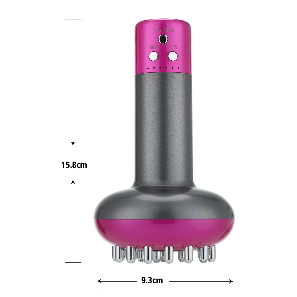 Eletric Meridian Massage Brush Infrared Fat Burning Gua Sha Lymphatic Anti-cellulite Heating Microcurrent Body Slim Massager