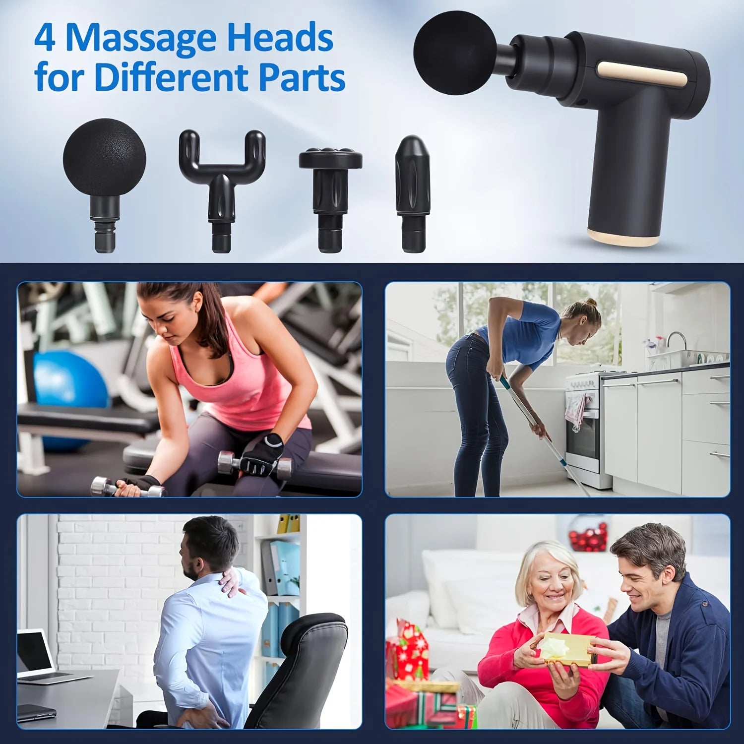 Sejoy Massage Gun for Back, Neck & Muscle Relief