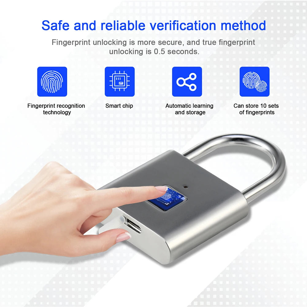 Smart Fingerprint Padlock Waterproof