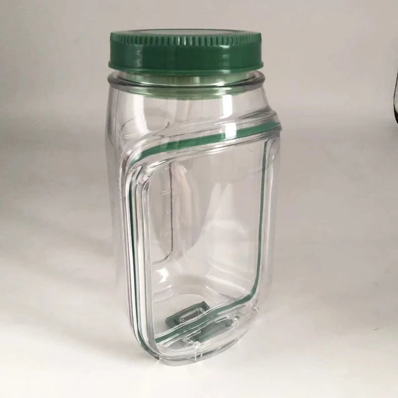 Salad storage jar with side-opening lid, plastic fresh-keeping box, convenient and quick kitchen salad storage bottle