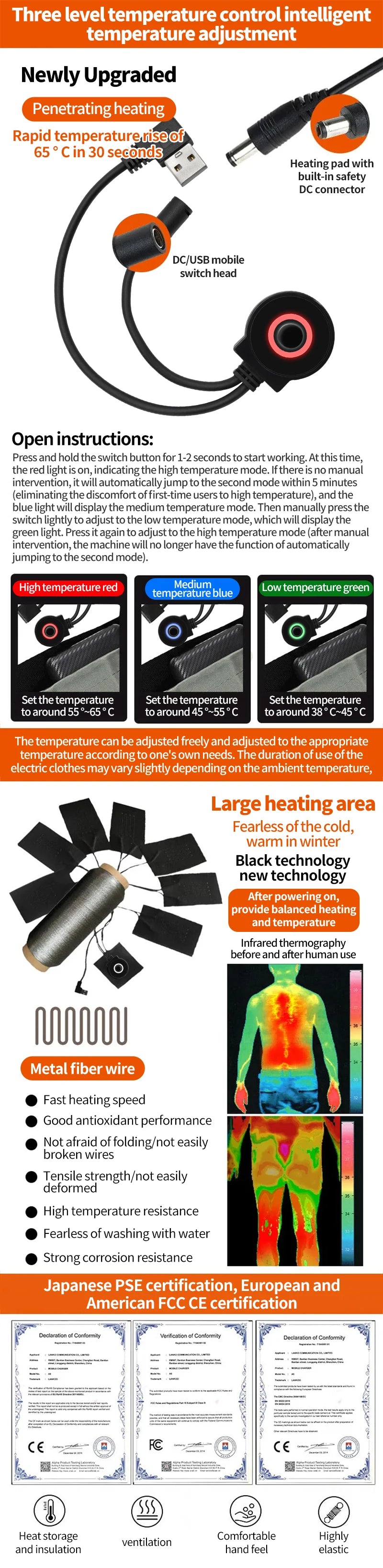 USB Electric Heated Sleeping Mat — Portable, for Camping & Hiking