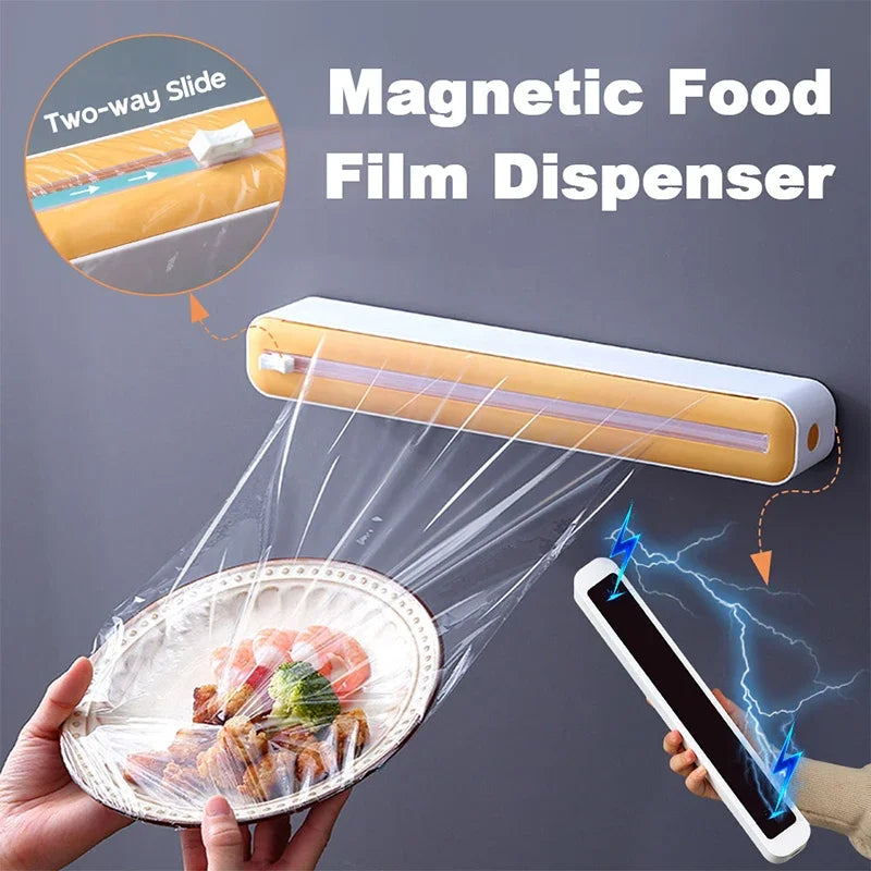 Magnetic Wrap & Foil Dispenser with Cutter — Kitchen Storage Box