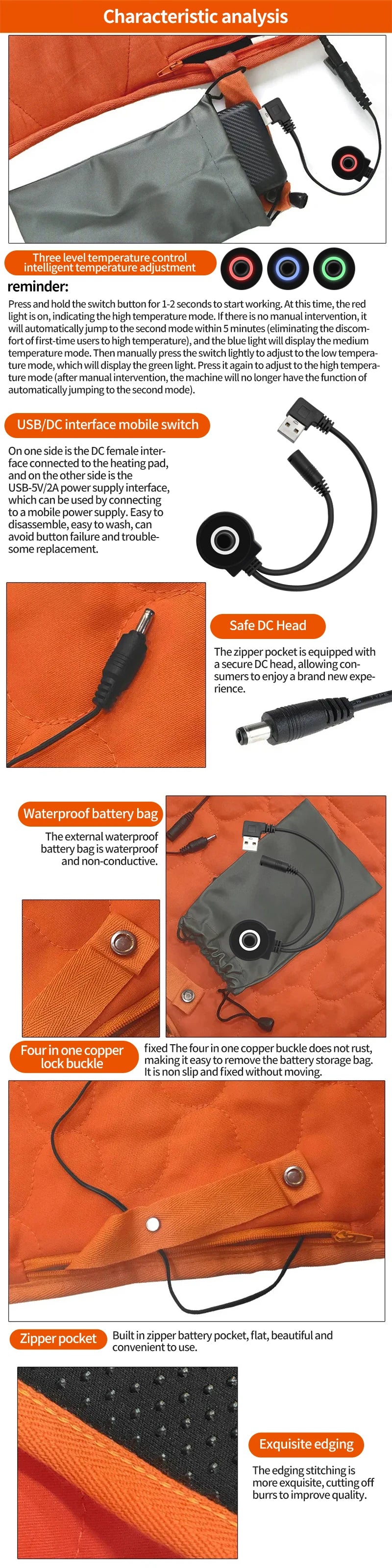 USB Electric Heated Sleeping Mat — Portable, for Camping & Hiking