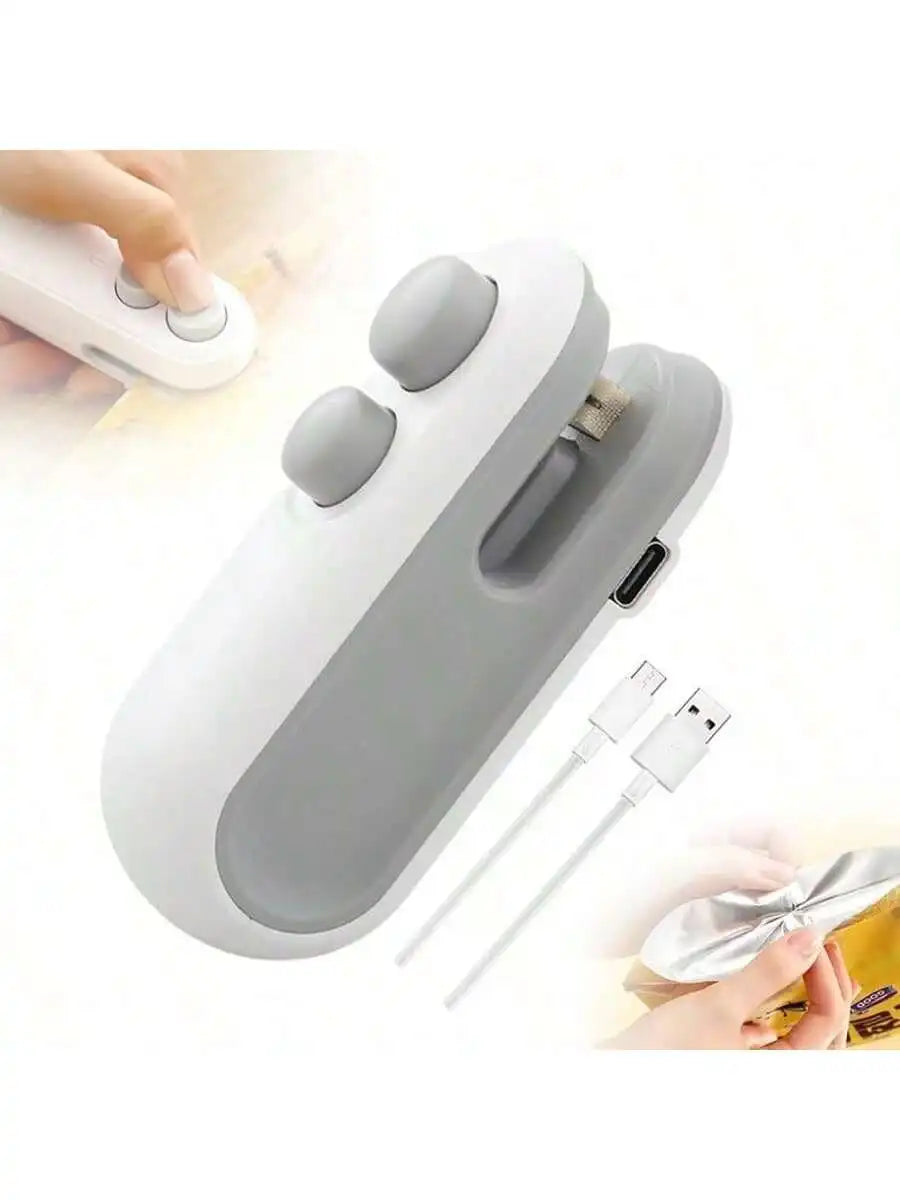 1pc Mini Food Sealer Machine, Portable Household Plastic Bag Sealing Device, Moisture-Proof & Fresh-Keeping