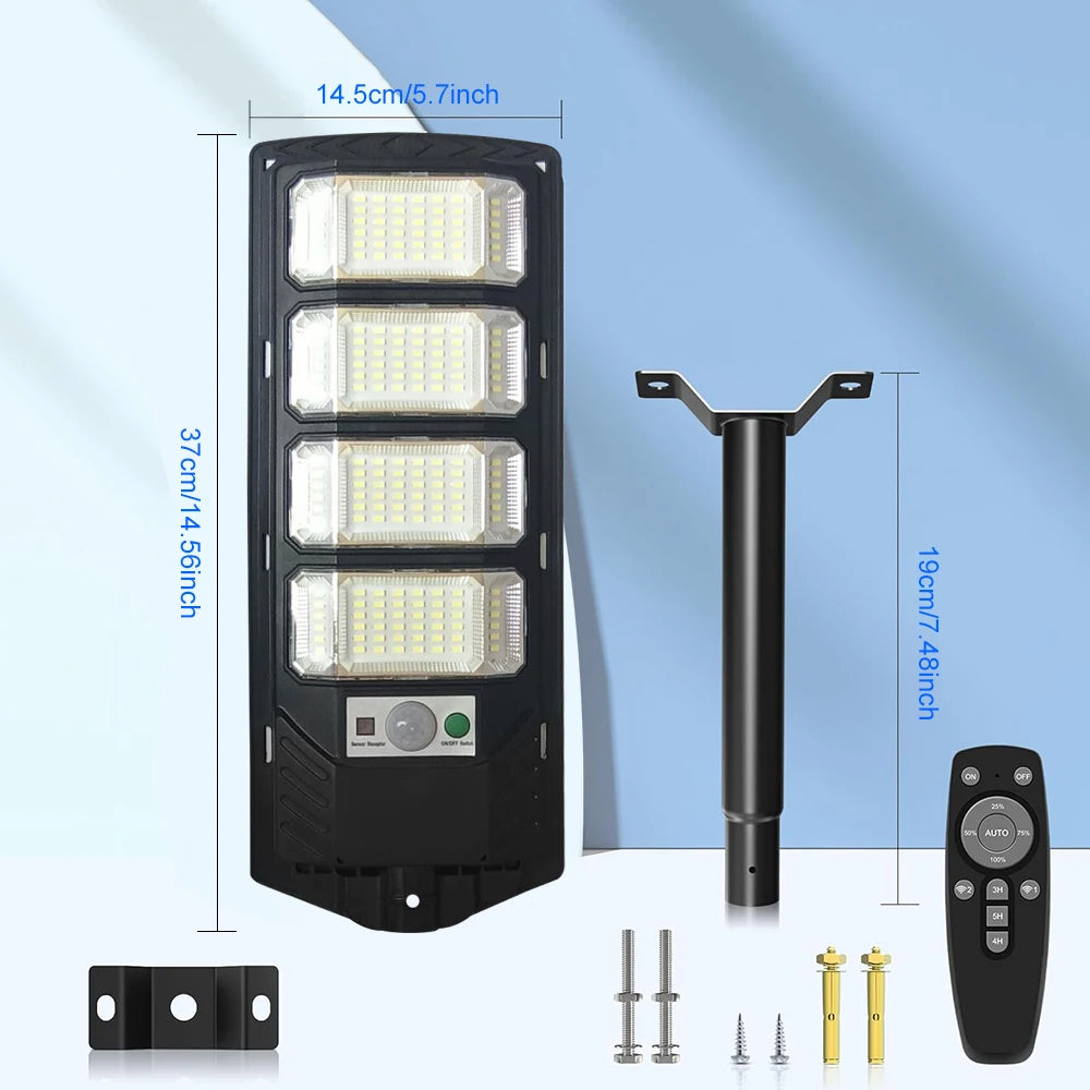 Solar 192-LED Motion Sensor Outdoor Light — Waterproof Garden Lamp