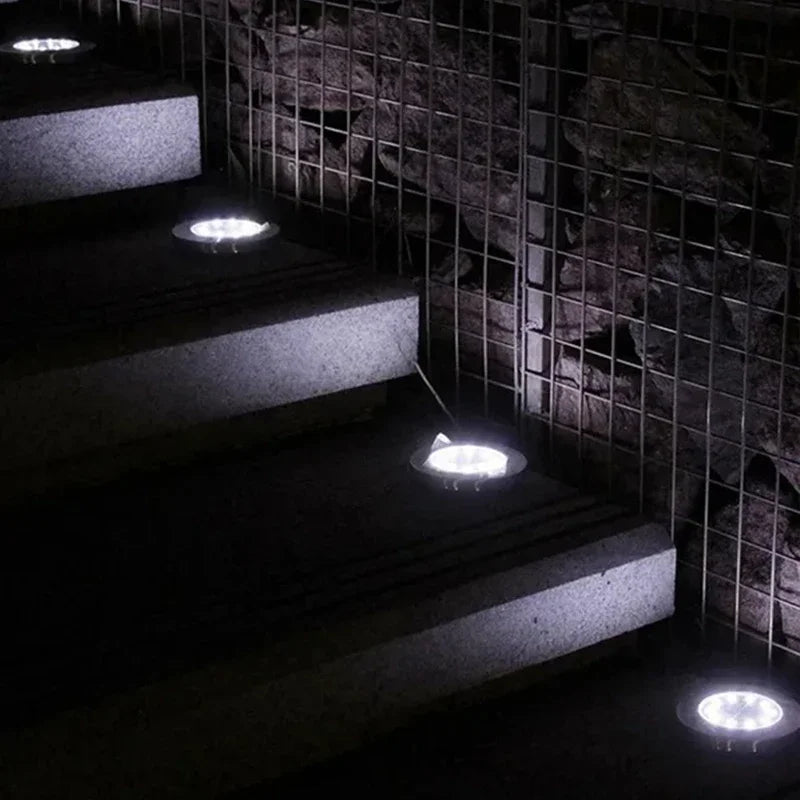 Solar Garden Ground Lights 820LED Outdoor Disk Lamp Set
