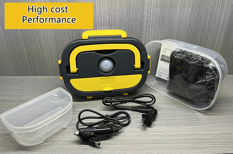 1.5L Electric Lunch Box Food Warmer — 60W Leak-Proof, Car & Home