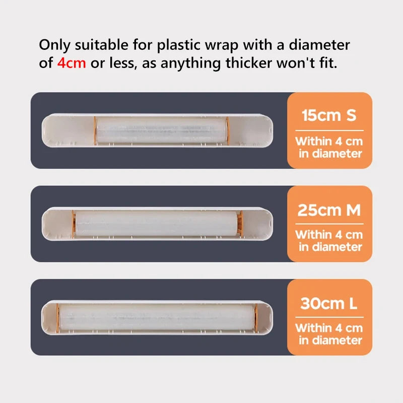 Magnetic Wrap & Foil Dispenser with Cutter — Kitchen Storage Box