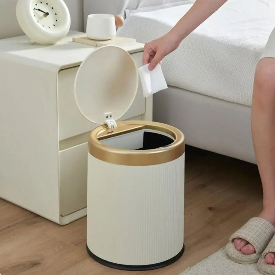 Motion Sensor Bathroom Trash Can — Touchless, Dog-Proof with Lid