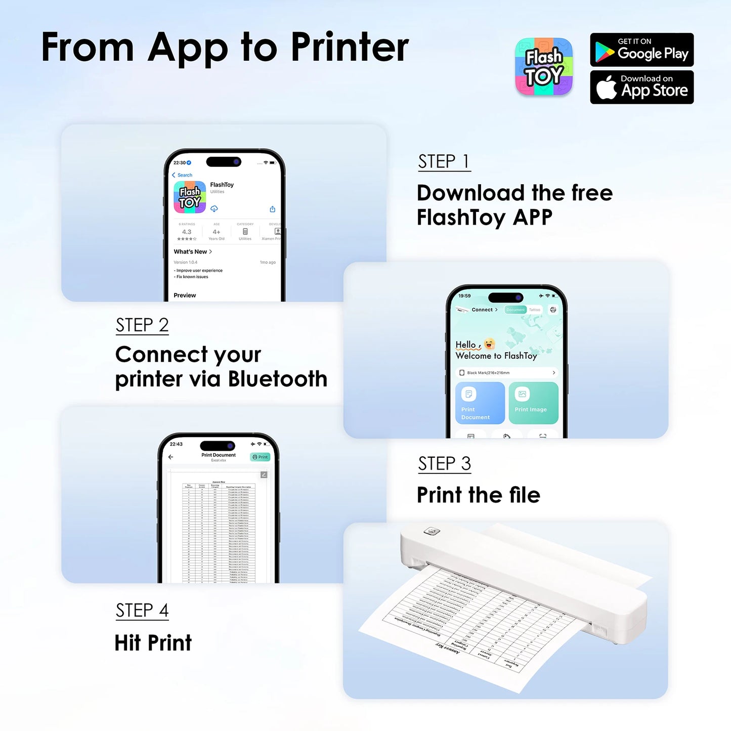 Mini Portable A4 Thermal Printer — Inkless HD for Photos & Documents