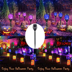4pcs Skull-Shaped Solar-Powered Night Light Flame Torch