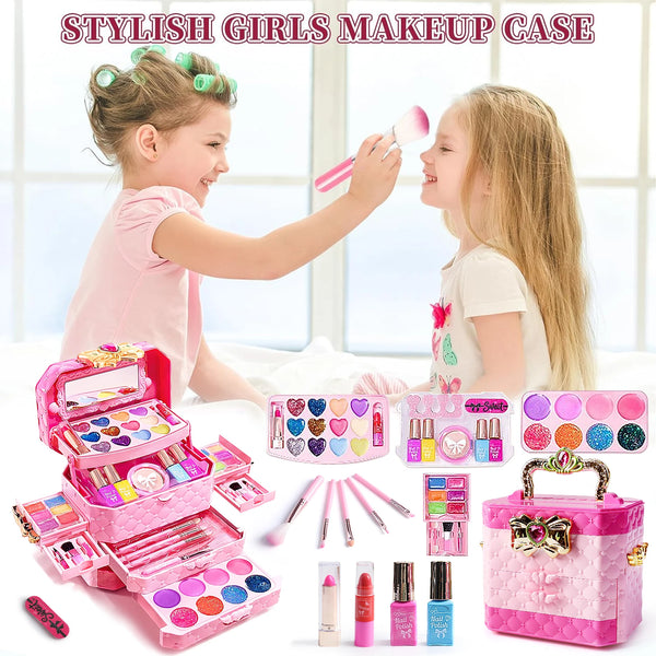 Children's Makeup Toy Set Safety Girl for 3-6 Year Old Little Girls Role-Playing Makeup Toy Birthday Gift