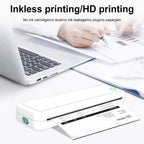 A4 Portable Learning Mini Printer Inkless BT Thermal A4 Mobile Printer with Printing Paper Thermal A4 Home Printer