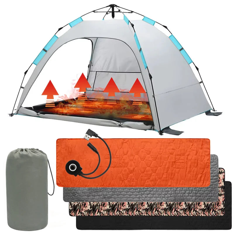 USB Electric Heated Sleeping Mat — Portable, for Camping & Hiking