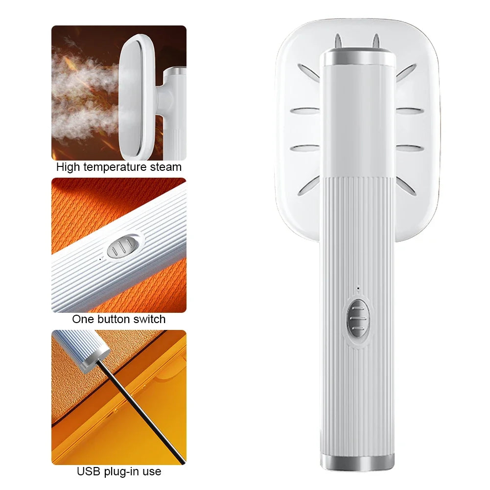 Mini Handheld Garment Steamer — USB Powered, 360° Wet & Dry Ironing