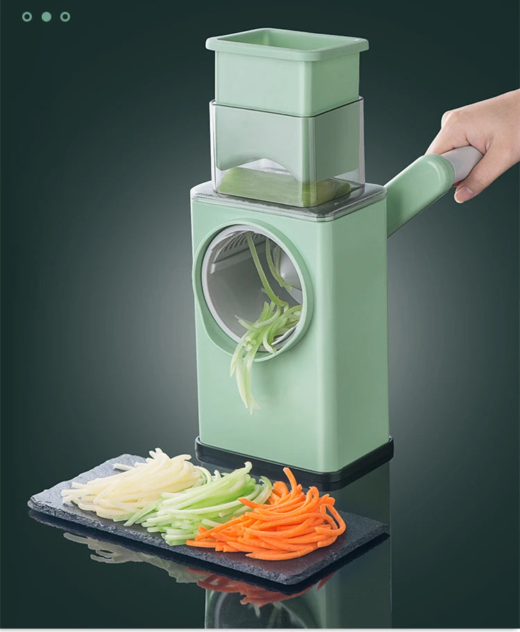 6-in-1 Hand Crank Vegetable Grater — Slicer, Shredder, Chopper