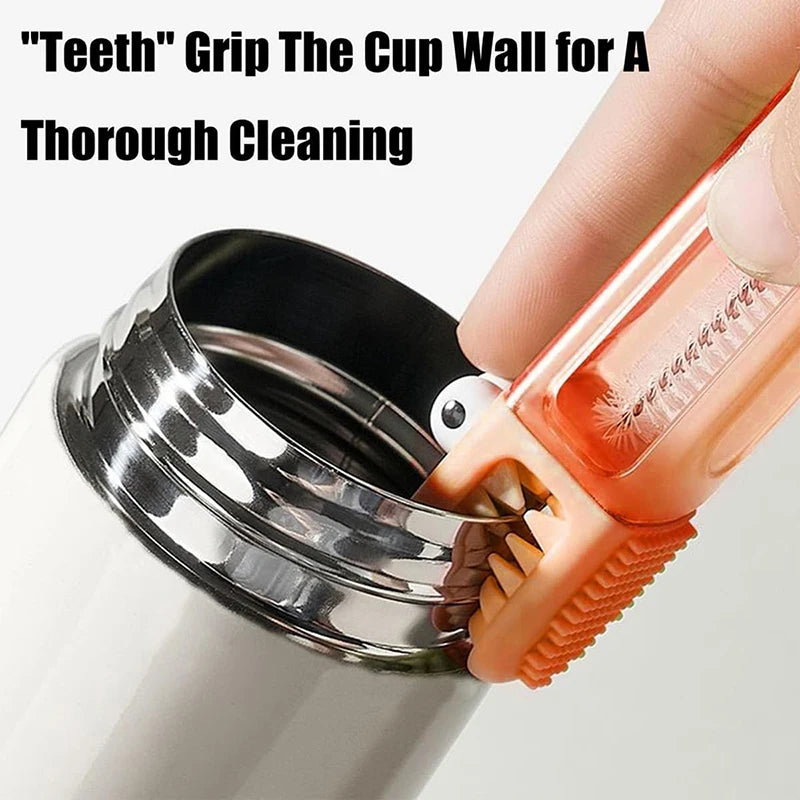 3-in-1 Cup & Bottle Cleaning Brush — Deep-Clean Nylon Bristles