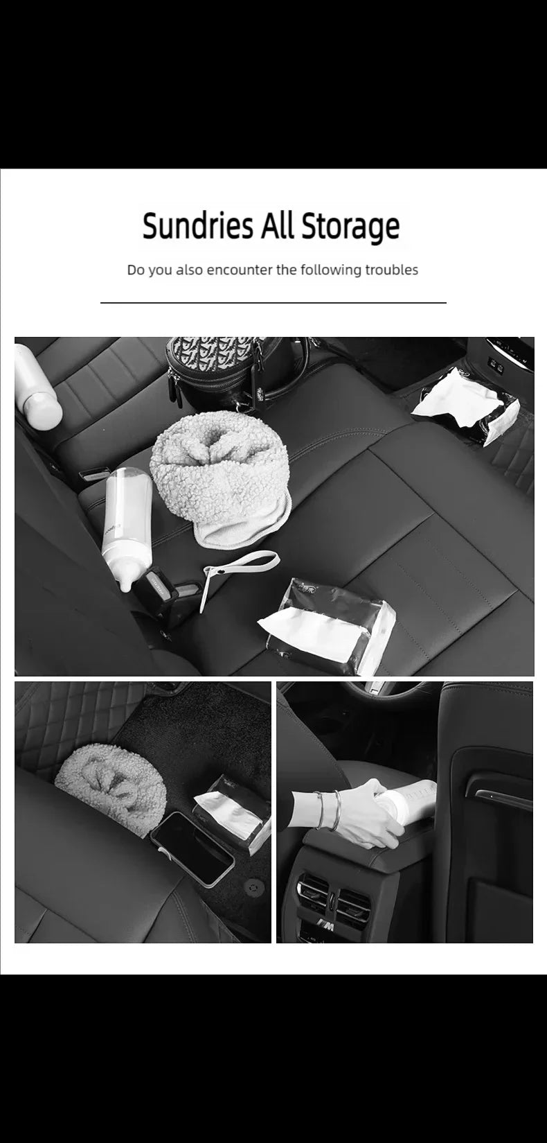 Car seat back Storage Rack Seat Bag Folding Small Table Board