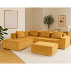 Sectional boneless Couch with L-Shape Chaise,Modern  Modular sleeper Sofa with Deep Seat, Upholstered Couches for Room