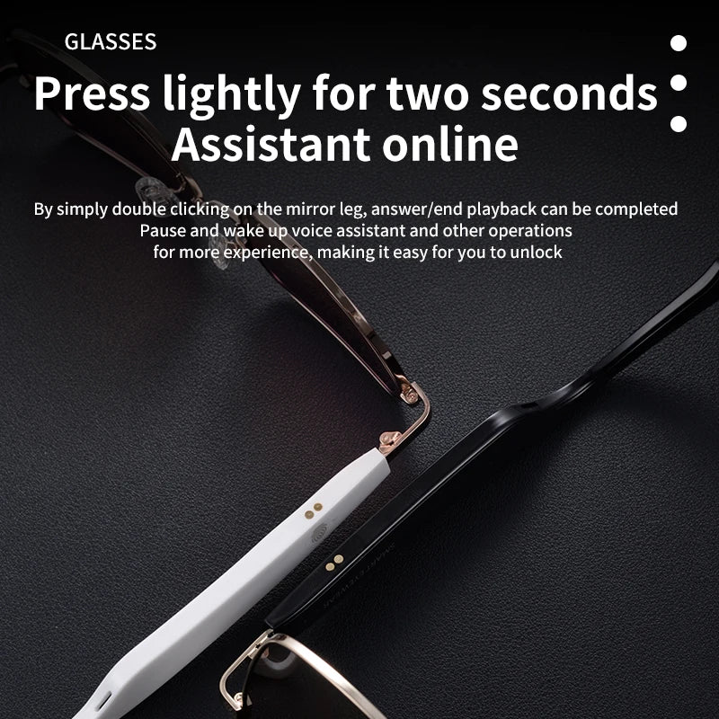 MZ02 Smart Glasses with Speaker Bluetooth Wireless Audio Touch Hands-Free Calling Stereo Music Headphones Smart Sunglasses