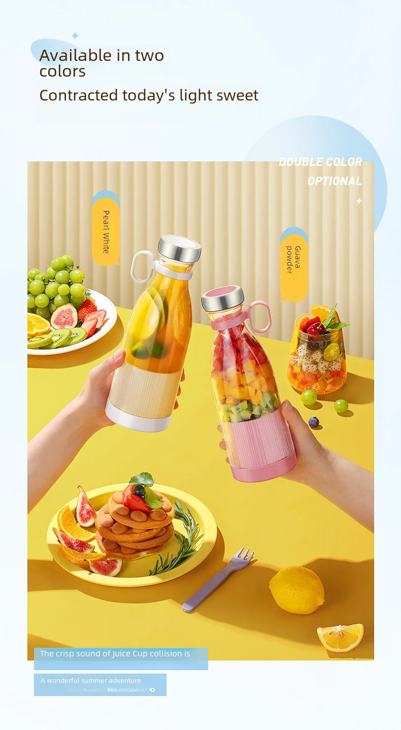 New Compact Mini Rechargeable Vibrating Fruit Juicer - Efficient and Convenient Small Capacity Juice Machine - Essential Portabl