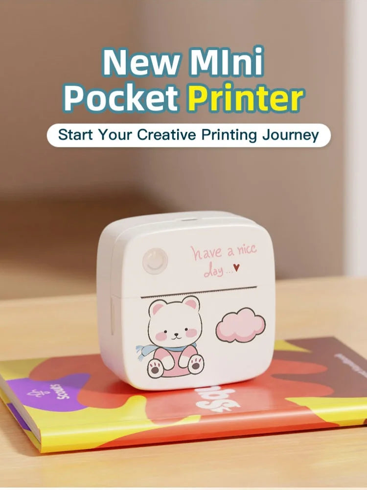 B2 Mini Sticker Printer — Bluetooth, Works with iPhone & Android