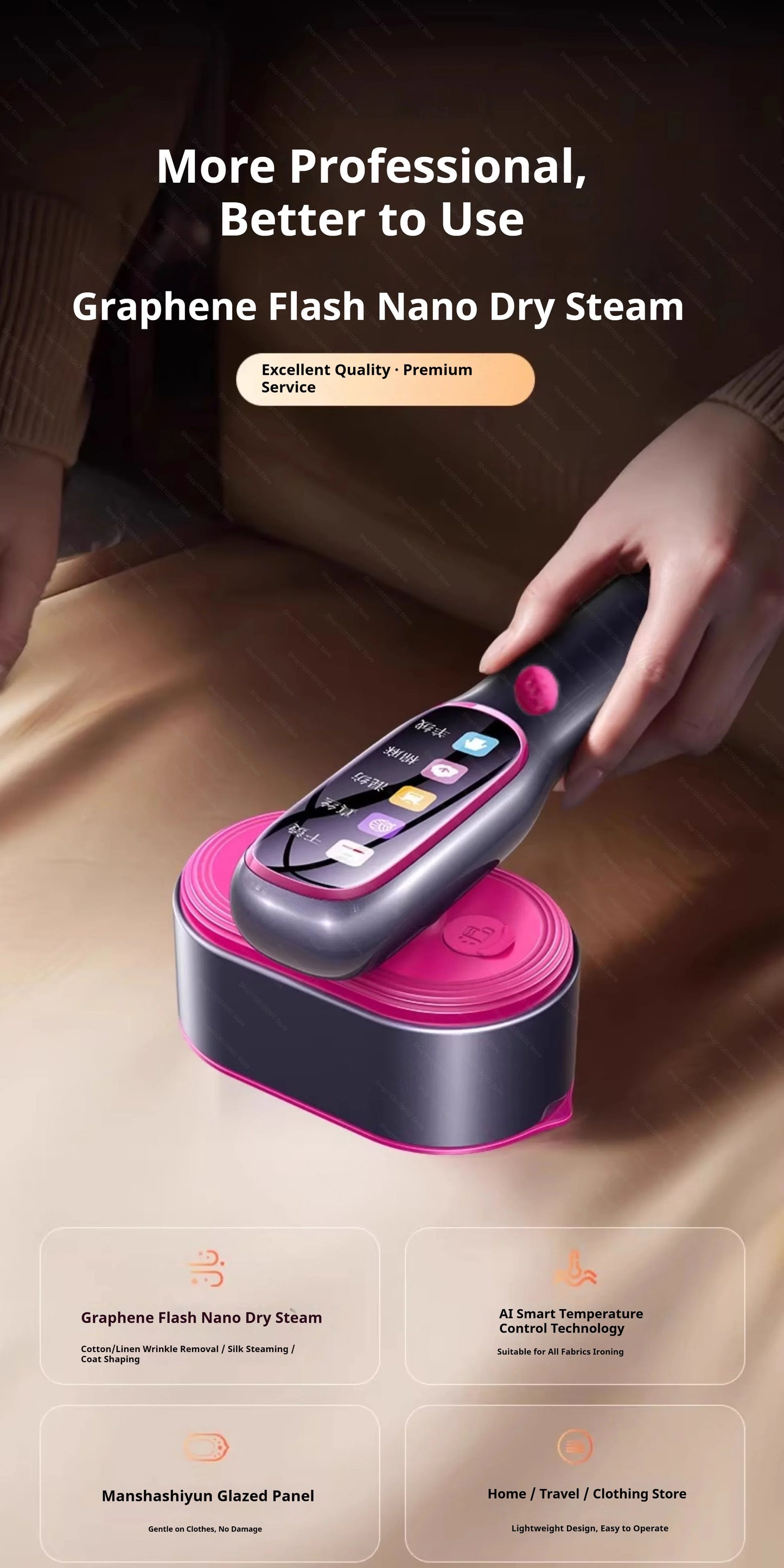1200W Handheld Garment Steamer — Professional Portable Steam Iron