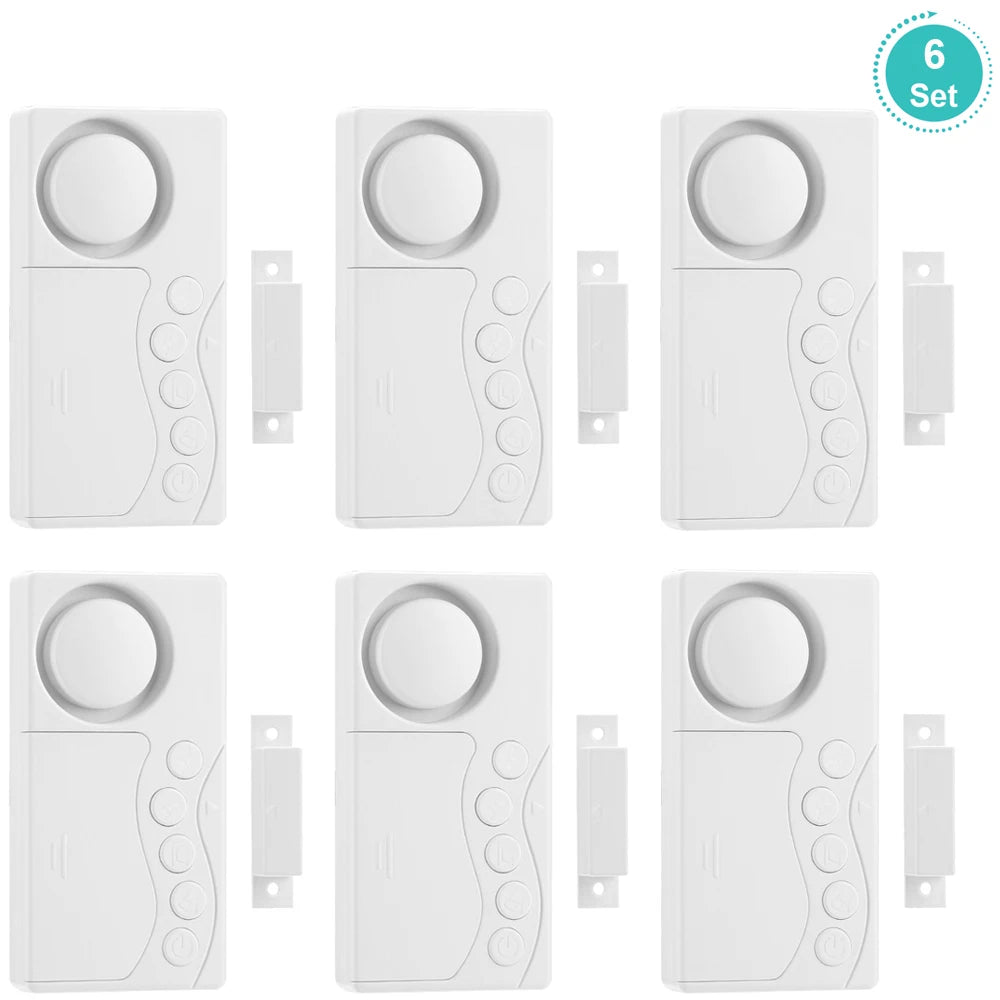 Wireless Door Sensor Alarm — Anti-Theft, Fridge & Window Open Detector