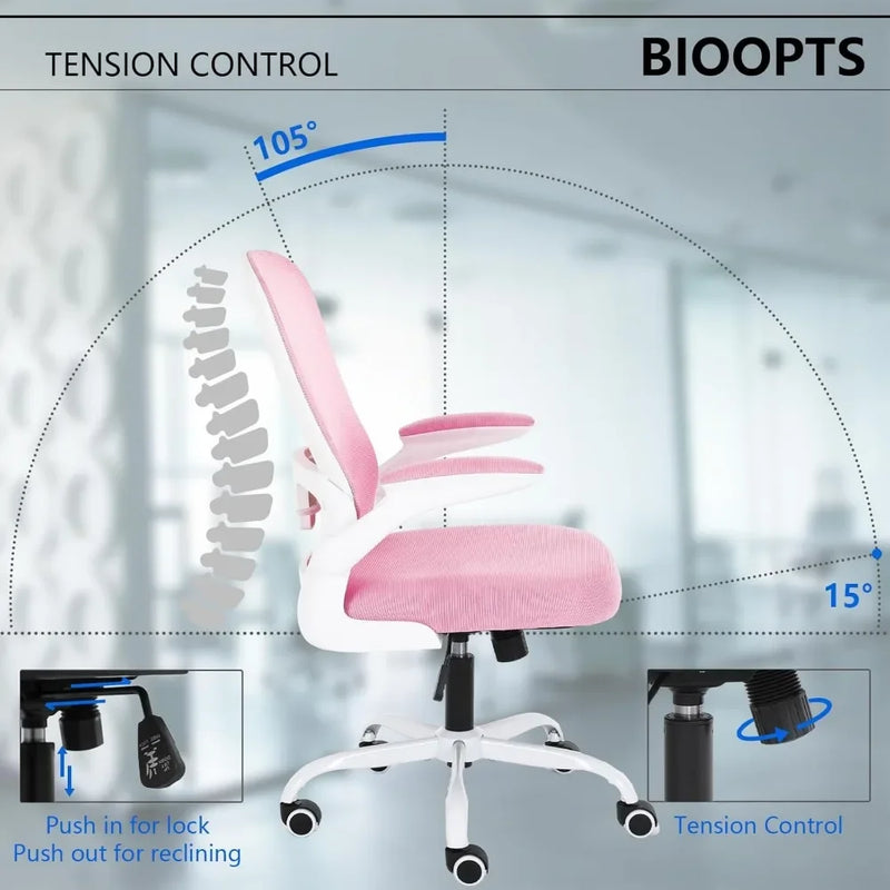 Office Chair ,Ergonomic mesh office chair, flip armrests, lumbar support,Office Chair .