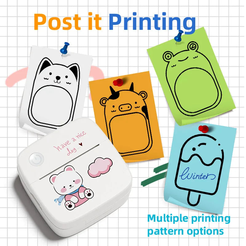 B2 Mini Sticker Printer — Bluetooth, Works with iPhone & Android