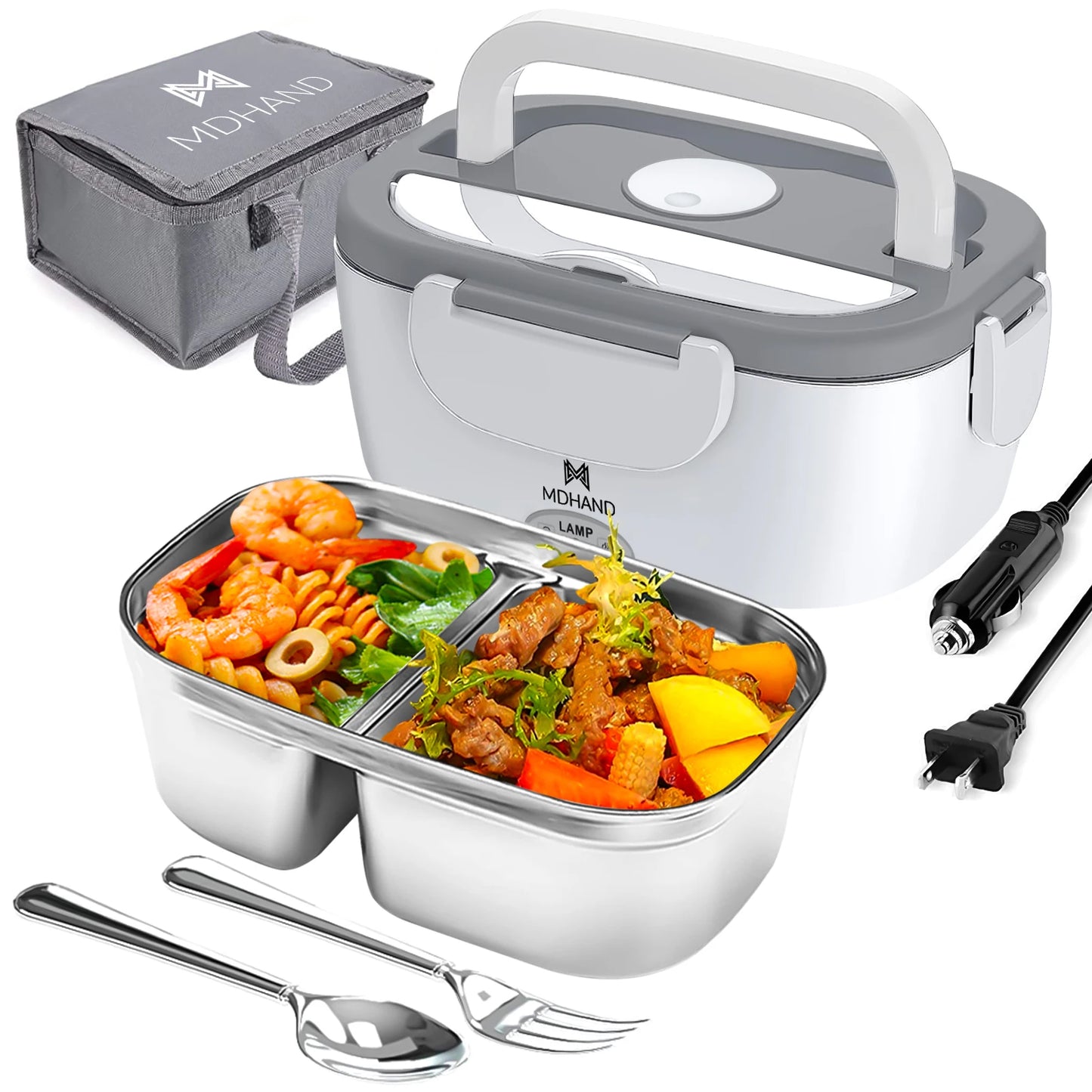 1.5L Electric Lunch Box Food Warmer — 65W Leak-Proof, Car & Home