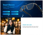 Smart glasses, app translation, color-changing lenses, high-definition voice calls, Hi-Fi music quality, open-ear audio glasses.