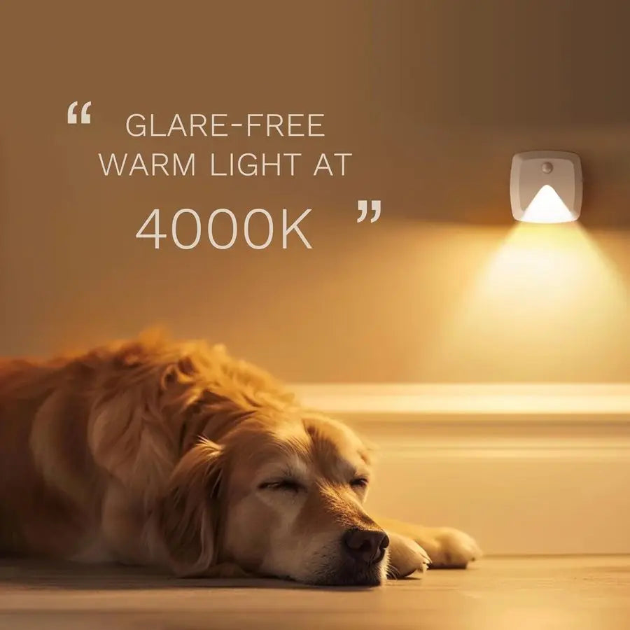 Stick-On Motion Sensor LED Lights — Warm White, Battery-Operated