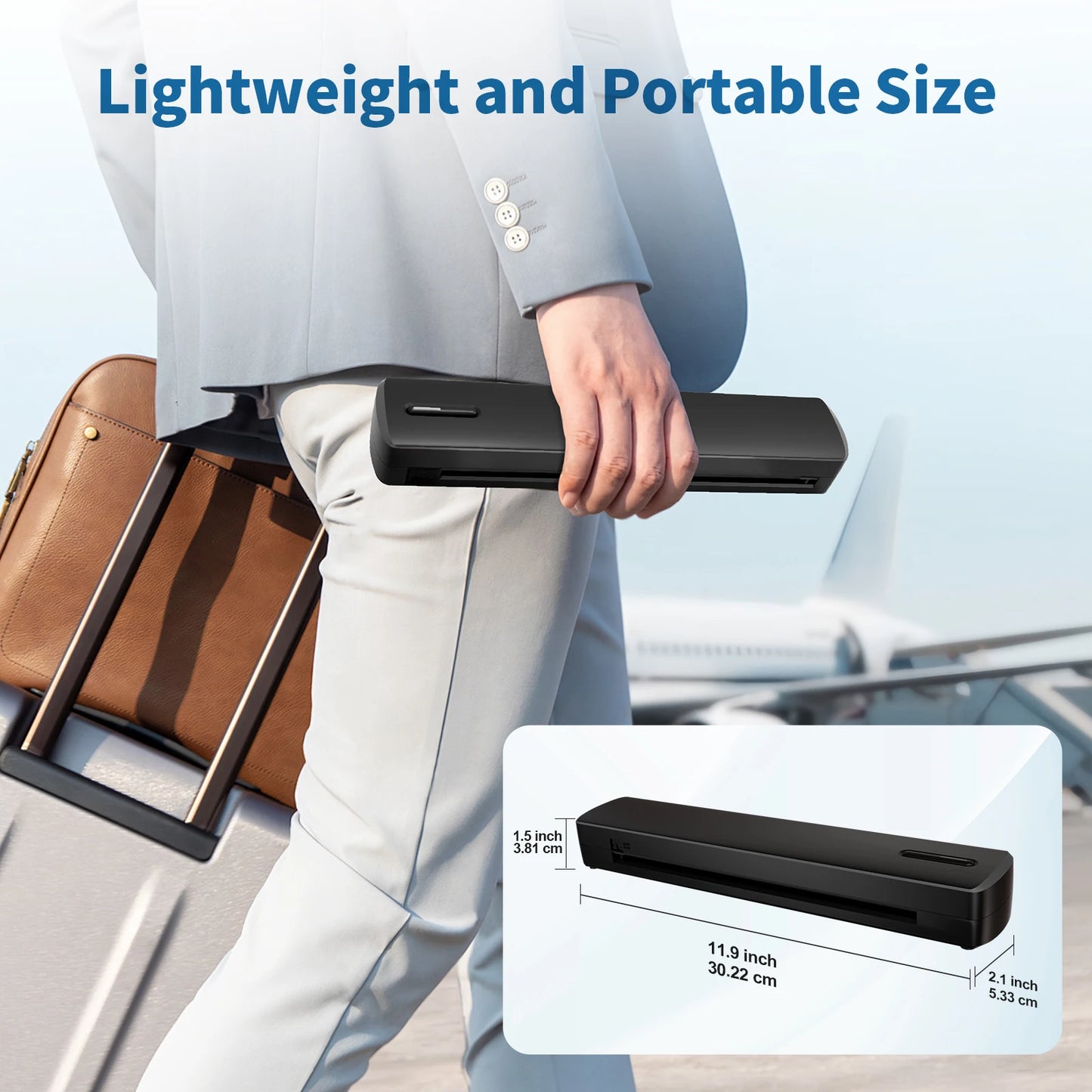Wireless A4 Thermal Printer — Inkless, Works with iPhone & Android