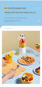 New Compact Mini Rechargeable Vibrating Fruit Juicer - Efficient and Convenient Small Capacity Juice Machine - Essential Portabl