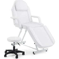 Massage Table Electric Height Adjustable Massage Bed Massage Facial Lash for Eyelash Extensions Salon Chair (White)