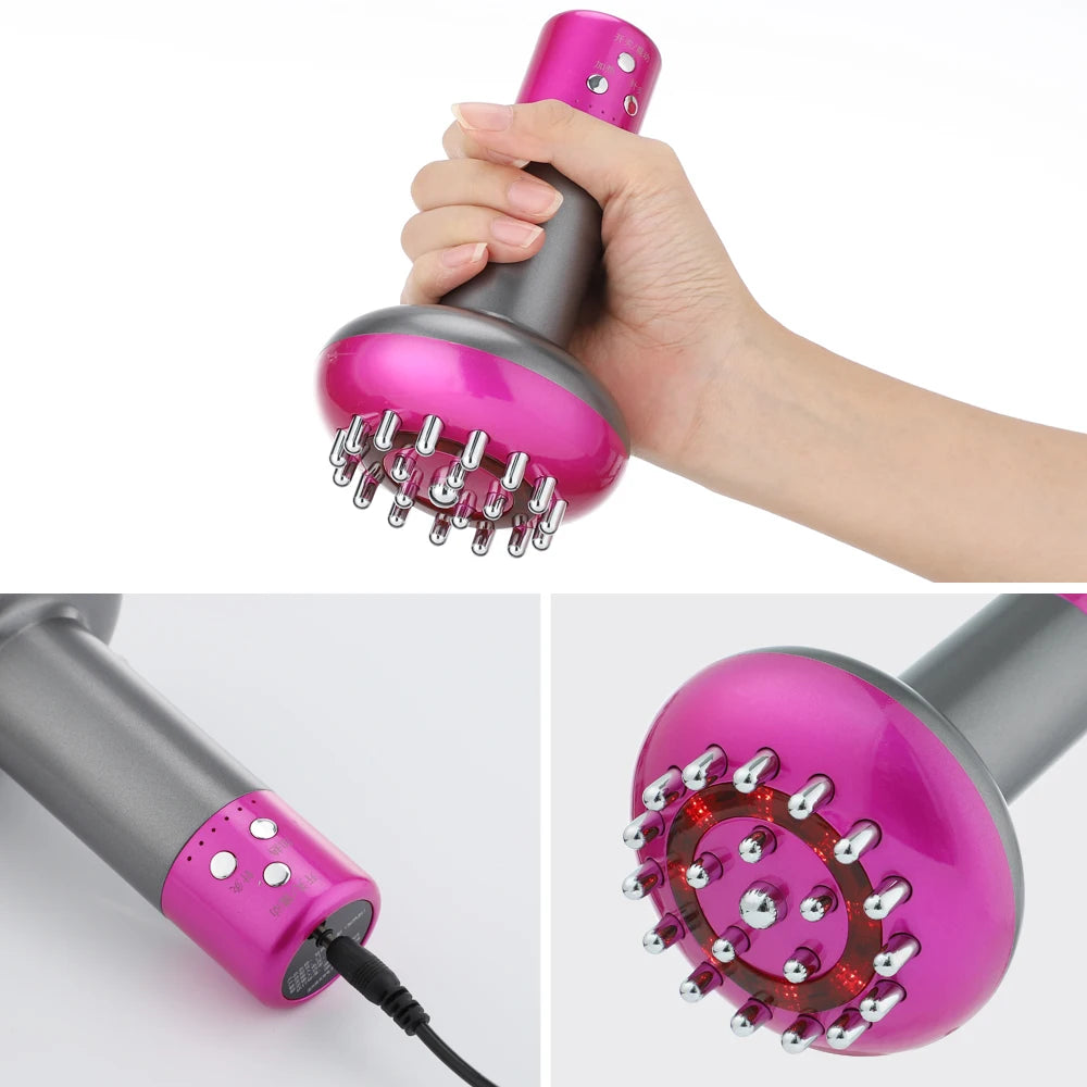 Eletric Meridian Massage Brush Infrared Fat Burning Gua Sha Lymphatic Anti-cellulite Heating Microcurrent Body Slim Massager