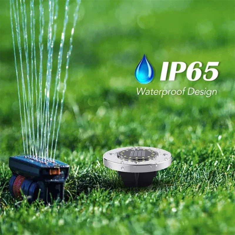 Solar Garden Ground Lights 820LED Outdoor Disk Lamp Set