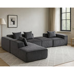 Sectional boneless Couch with L-Shape Chaise,Modern  Modular sleeper Sofa with Deep Seat, Upholstered Couches for Room