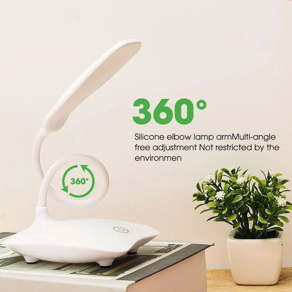 Multifunctional Portable LED Foldable Desk Lamp with USB Power Source for Nightlight Table Light, Adjustable Brightness and Fold