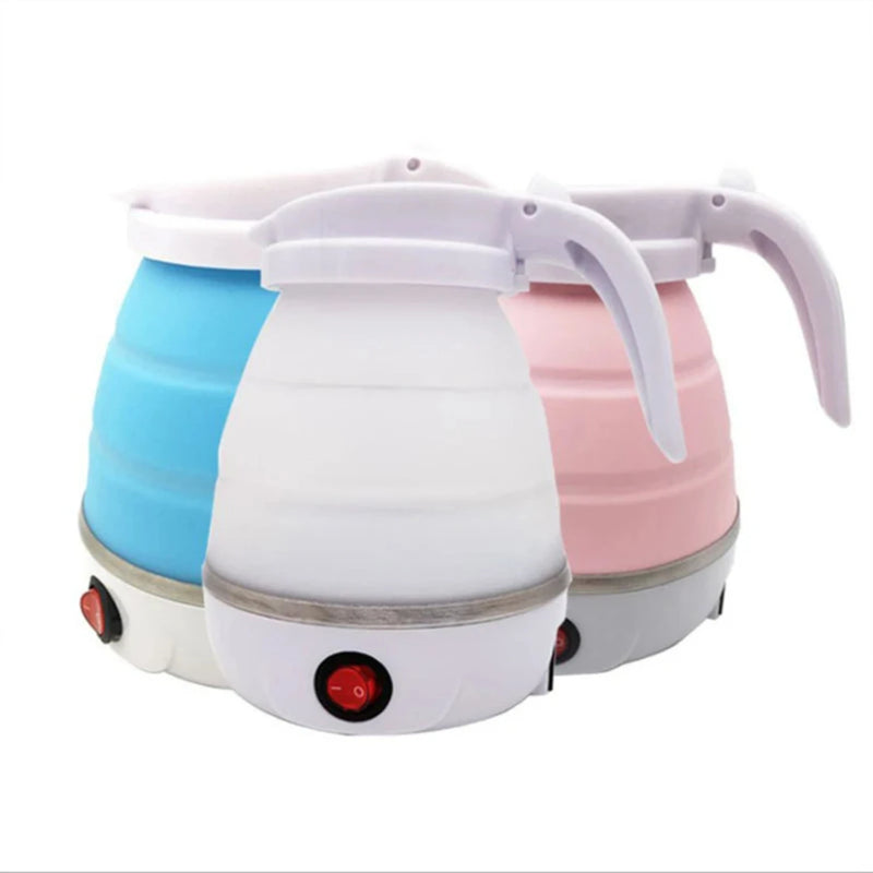 Convenient, Lightweight, and Portable 600ml Silicone Household Kettle - Durable Leakproof Foldable Design with Compression made